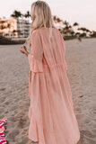 Rose maxi strand cover up._