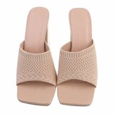  Beige hoge mixed mule Karien_