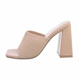  Beige hoge mixed mule Karien_