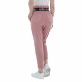 Trendy rose 7/8 jeans broek met hoge taille._