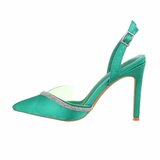 Groene slingback pump Dinie._