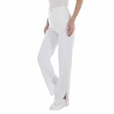 Modieuze witte straight leg jeans._