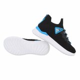 Lage zwart-blauwe sportieve textiel sneaker Aleksia_