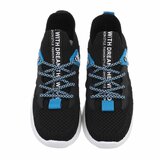 Lage zwart-blauwe sportieve textiel sneaker Aleksia_