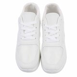 Lage witte mixed  sneaker Miranda._