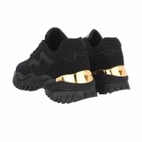 Lage zwart mixed  sneaker Amberley._