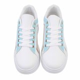 Lage blauwe mixed  sneaker Ameera._