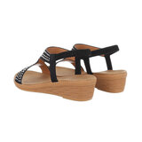 Zwarte sandaal met sleehak Pietra._