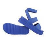 Sandales bleues avec semelles a plateforme Kinga_