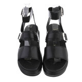 Sandales noires avec semelles a plateforme Kinga_