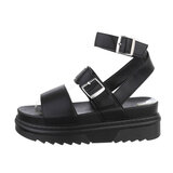 Zwarte sandaal met platform zool Kinga_
