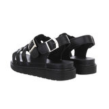 Zwarte sandaal met platform zool Kera_