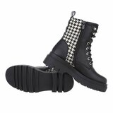 Zwarte mixed printed boot Soly_