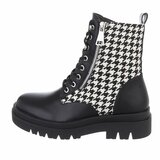 Zwarte mixed printed boot Soly_