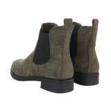 Groene lage daimen Chelsea boot Martina._