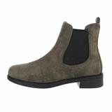 Groene lage daimen Chelsea boot Martina._