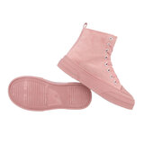 Rose hoge textiel sneaker Noa._