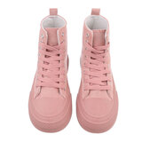 Rose hoge textiel sneaker Noa._