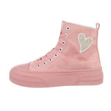 Rose hoge textiel sneaker Noa._