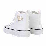 Witte hoge vegan leather sneaker Jamila_