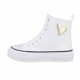 Witte hoge vegan leather sneaker Jamila_