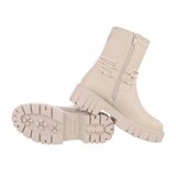 Beige mixed boot Stanzi_