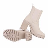 Beige high heel enkellaarsje Nieke_