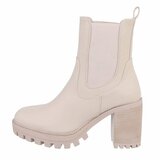 Beige high heel enkellaarsje Nieke_