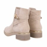 Beige suede enkellaarsje Helma_