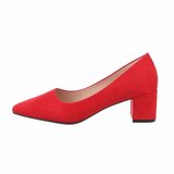 Rode suede pump Arike_