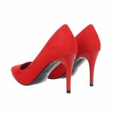 Rode suede pump Astou_