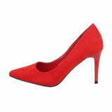 Rode suede pump Astou_