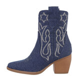 Donker blauw  biker-western enkellaarsje Arlina_