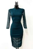 Prachtige teal blauwe bodycon jurk._