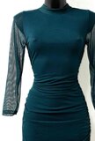 Prachtige teal blauwe bodycon jurk._