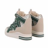 Hoge groen-beige mixed  sneaker Helga_