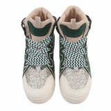 Hoge groen-beige mixed  sneaker Helga_