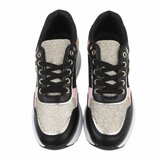 Lage zwarte mix sneaker Ellen_