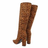 Hoge suede laars Ruth in leopardlook_