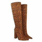 Hoge suede laars Ruth in leopardlook_