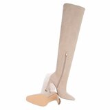 Beige suede overknee laars Corine_