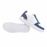 Lage blauwe mixed sneaker Doris_