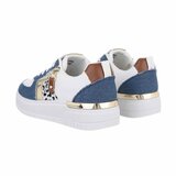 Lage blauwe mixed sneaker Doris_