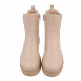 Beige lage  Chelsea boot Aska_