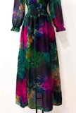 Sierlijke mixed colours maxi jurk met motief   _