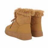 Camelkleurige korte suede winterboot Asuka_