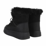 Zwarte korte suede winterboot Asuka_