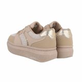 Lage kaki bruine mix sneaker Rachelle_