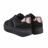 Lage zwarte mix sneaker Rachelle_