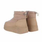 Kaki bruine korte winterboot Atusa_